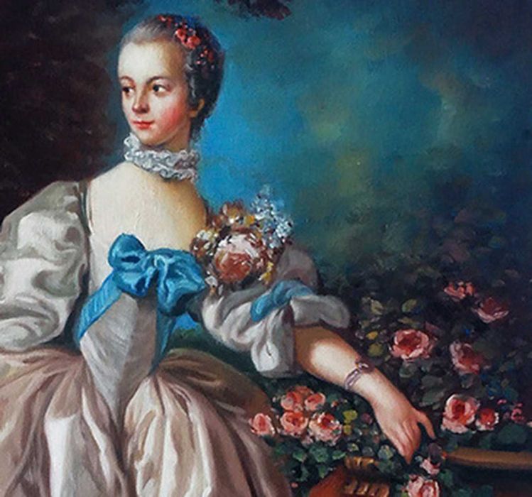 Quadro Pintura de uma Linda Princesa óleo s/tela