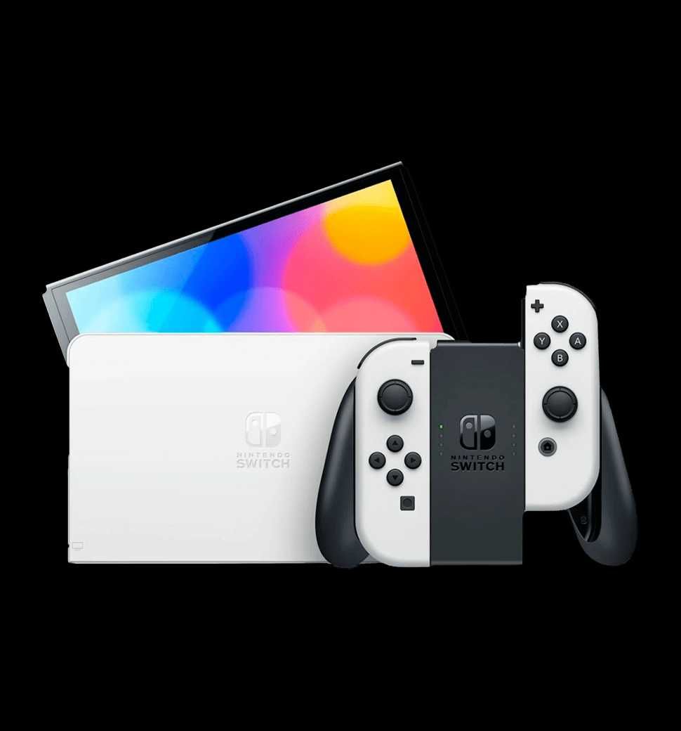 Портативна ігрова приставка Nintendo Switch OLED with White Joy-Con