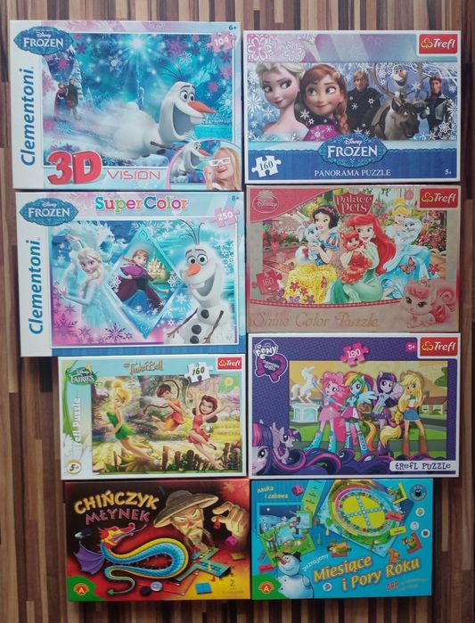 Puzzle Kraina Lodu,Equestria Girls,Księżniczki 104-250+gratis