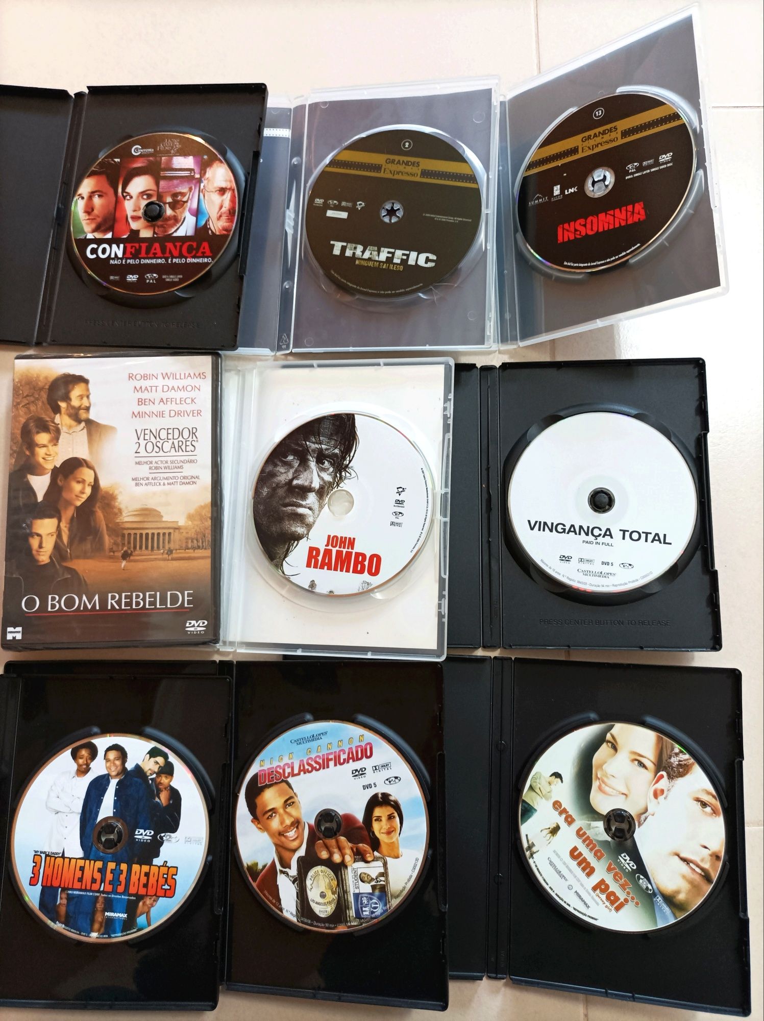 Lote de 9 DVDs originais - (Filmes de Ação / Comédia)