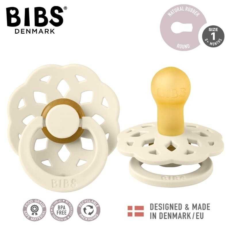 Smoczek kauczukowy BIBS BOHEME Ivory 0-6 miesięcy