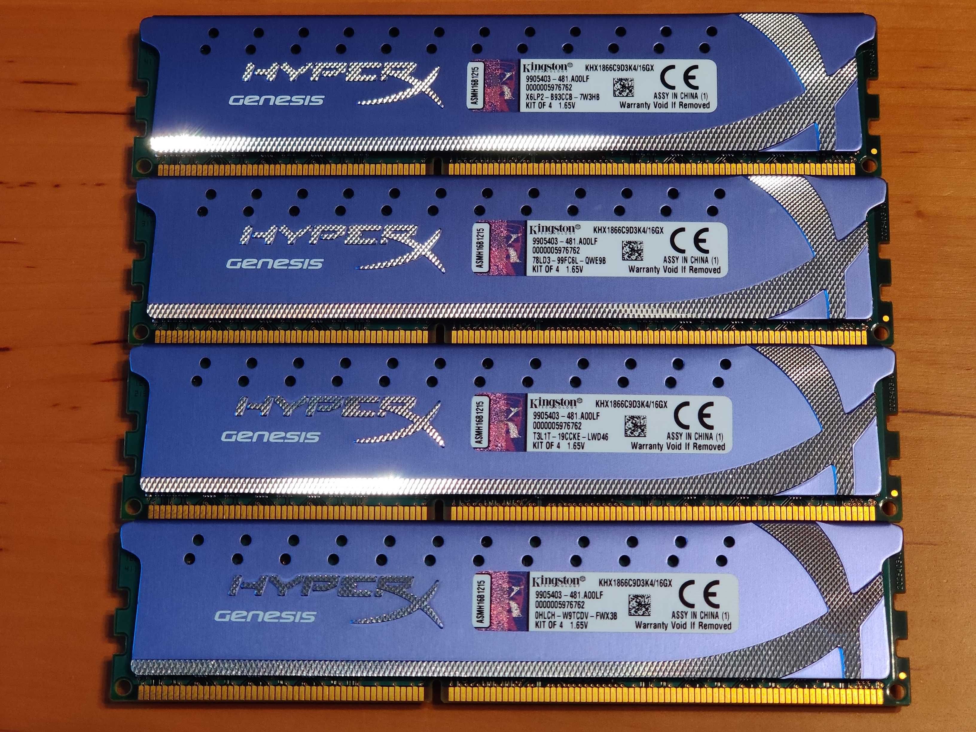 Kingston HyperX Genesis 4x 4GB = 16GB DDR3-1866 KHX1866C9D3K4/16GX