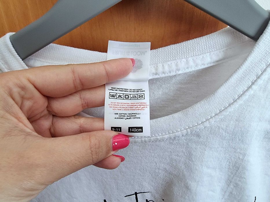 T-shirt "Road Tripping Croatia" 100% algodão, tamanho 9-11 anos