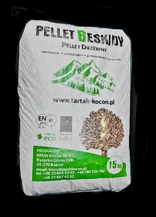 Pellet BESKIDY ENplus A1 Polski pelet certyfikowany również Olczyk
