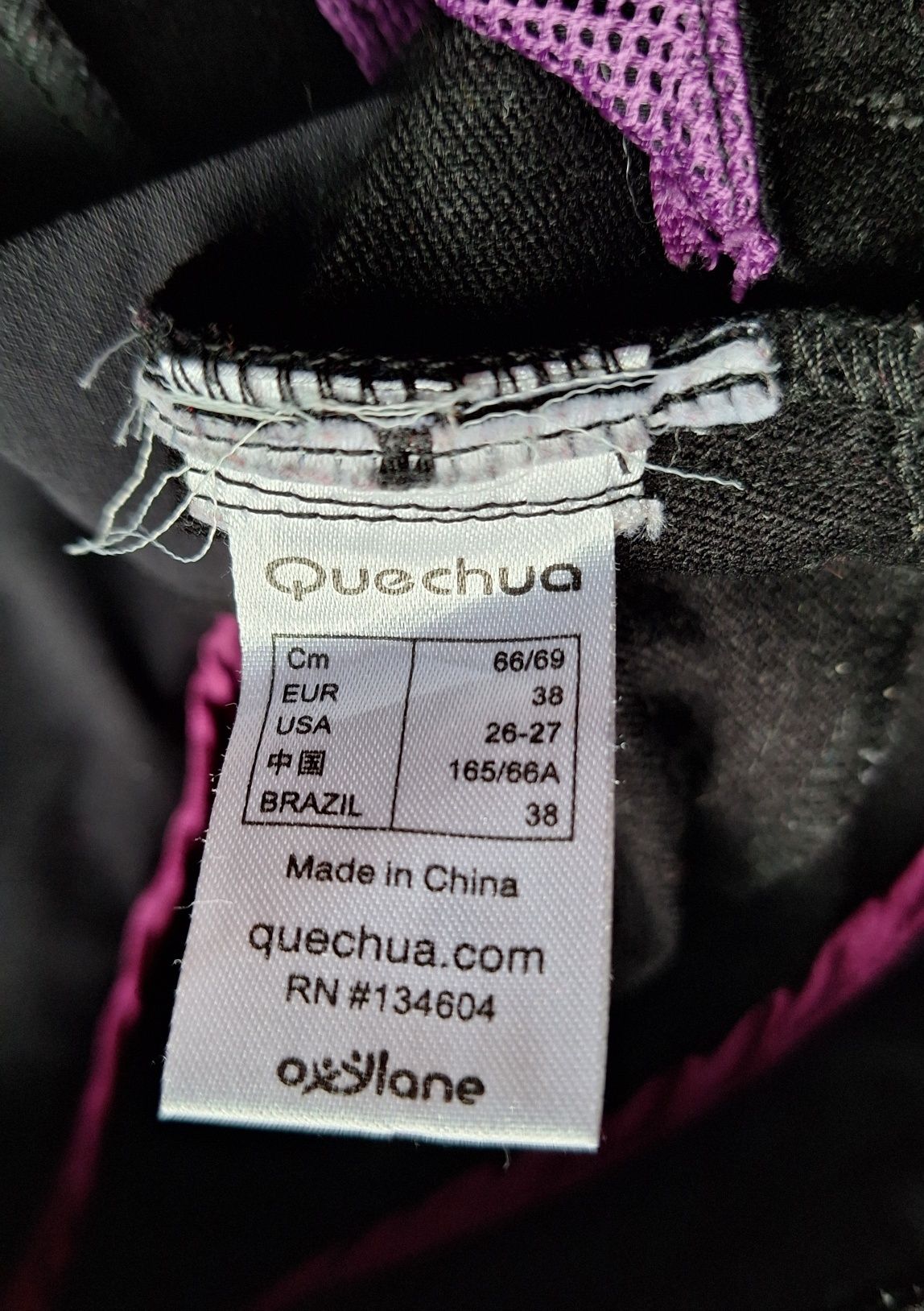 Quechua decathlon damskie spodnie trekkingowe lekkie 38