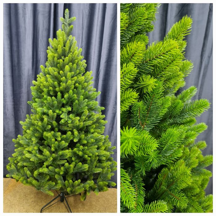 Ялинка штучна лита 1,8м з салатовими кінчиками пишна Елка литая 180 см