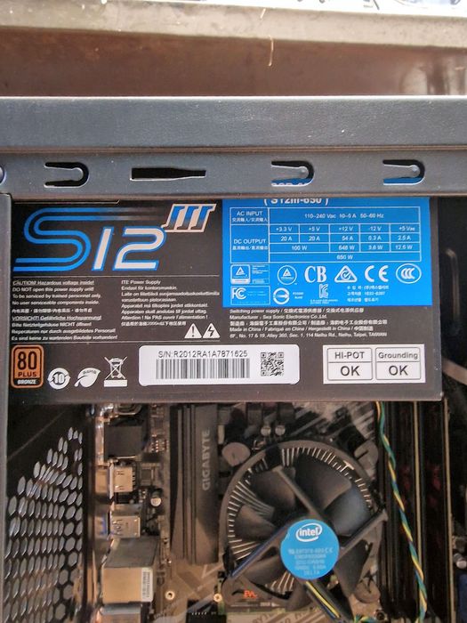 PC Intel i5, NVME 256 EVO, HDD 3TB, WIN11 2025, OFF365, Seasonic