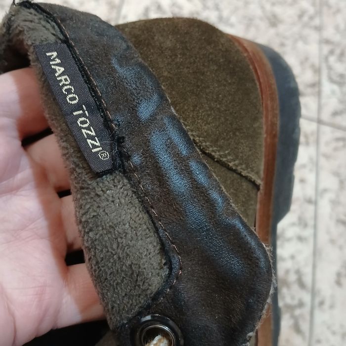 Ботинки демисезонные нубук Marco Tozzi розмір 39. Черевики шкіряні