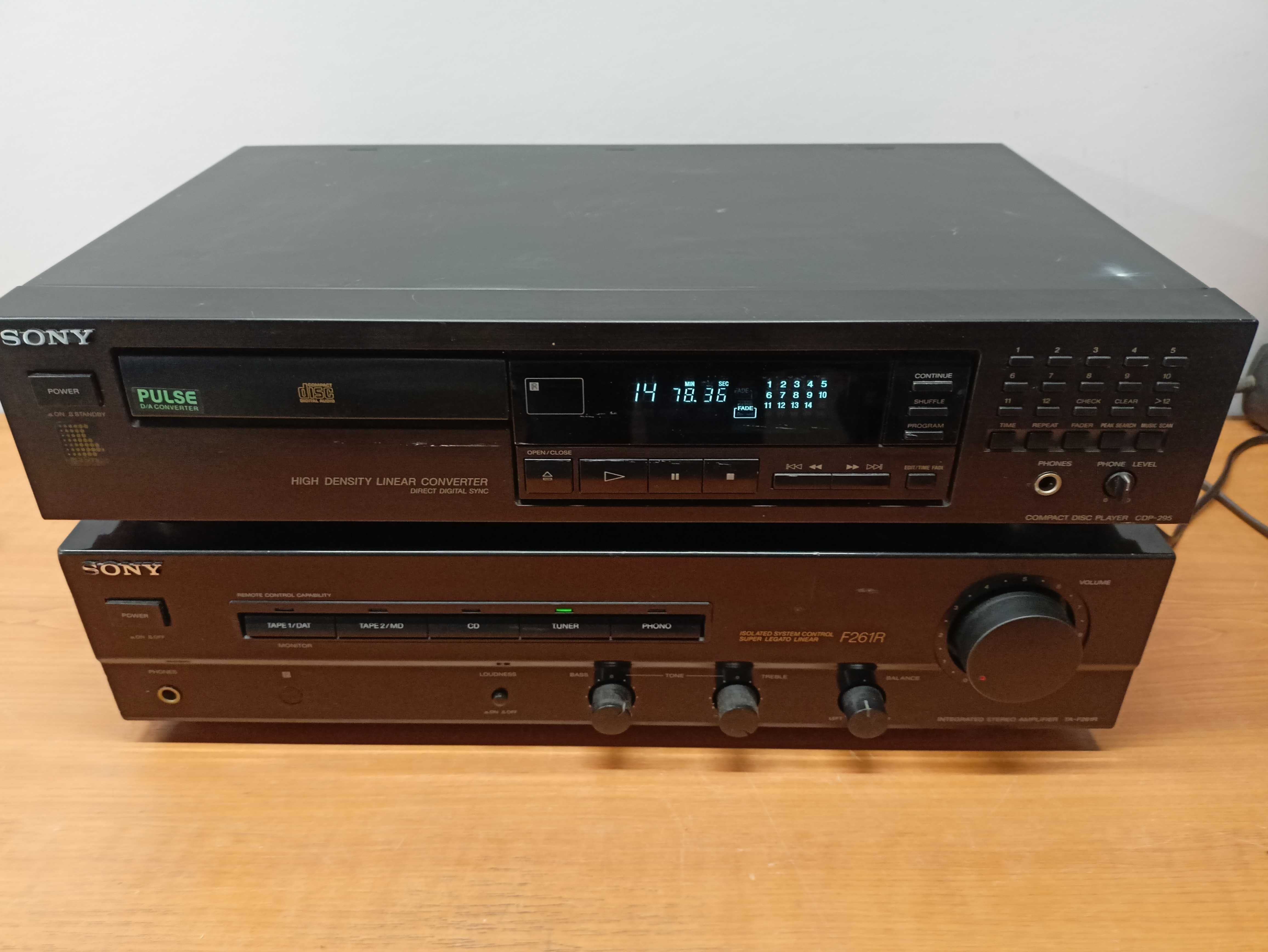 Wzmacniacz + CD Sony wieża mini lub midi