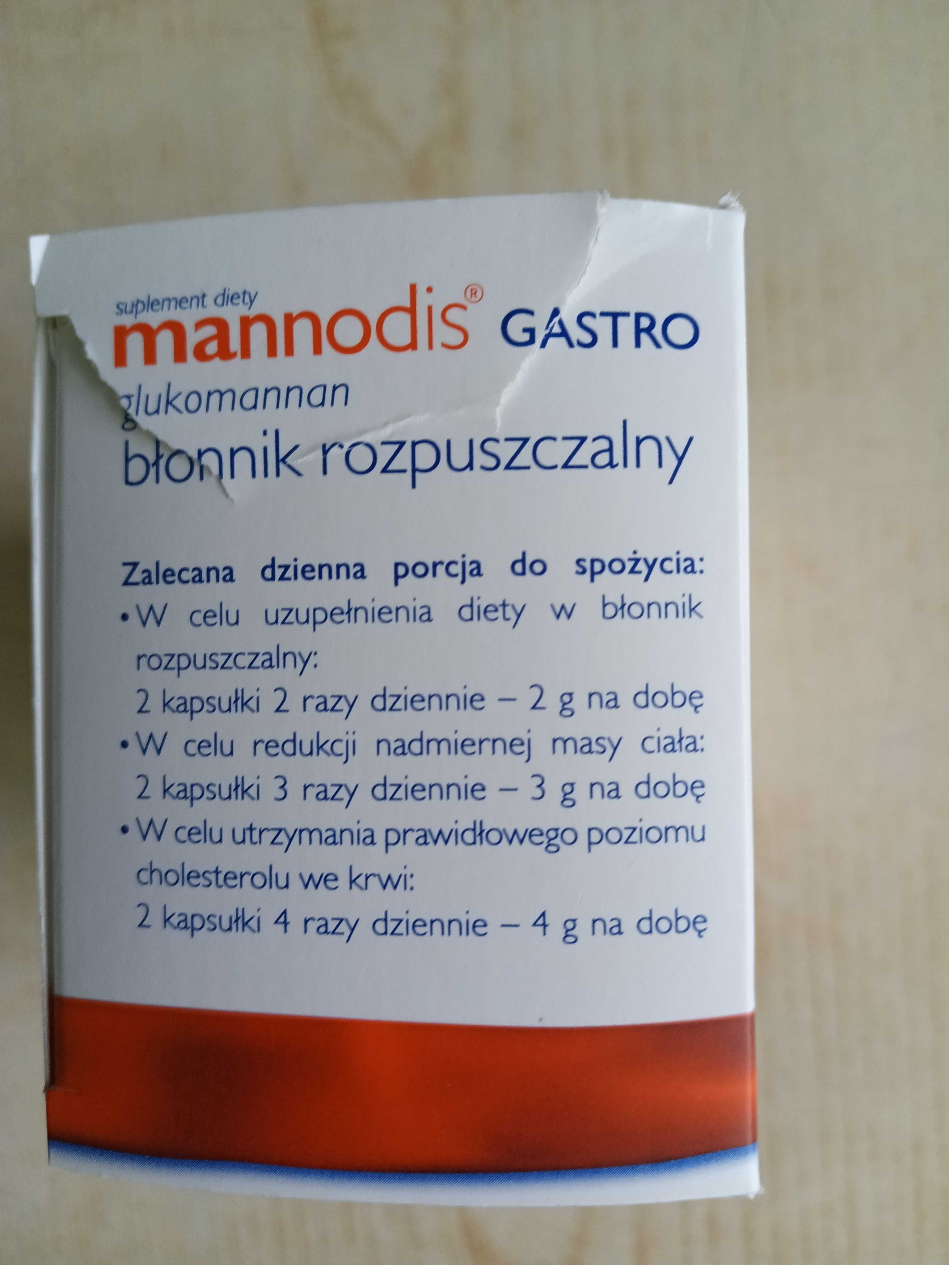 Mannodis Gastro 120 kaps.  redukcja masy ciała obniżenie cholesterolu