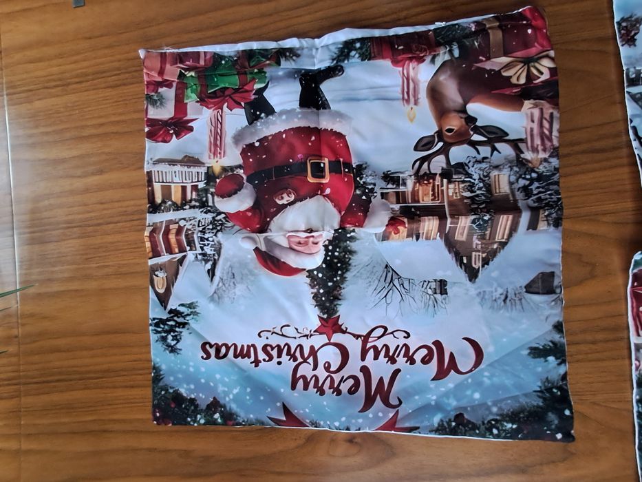 Poszewka na jasiek 43x43 świąteczne Mikołaj