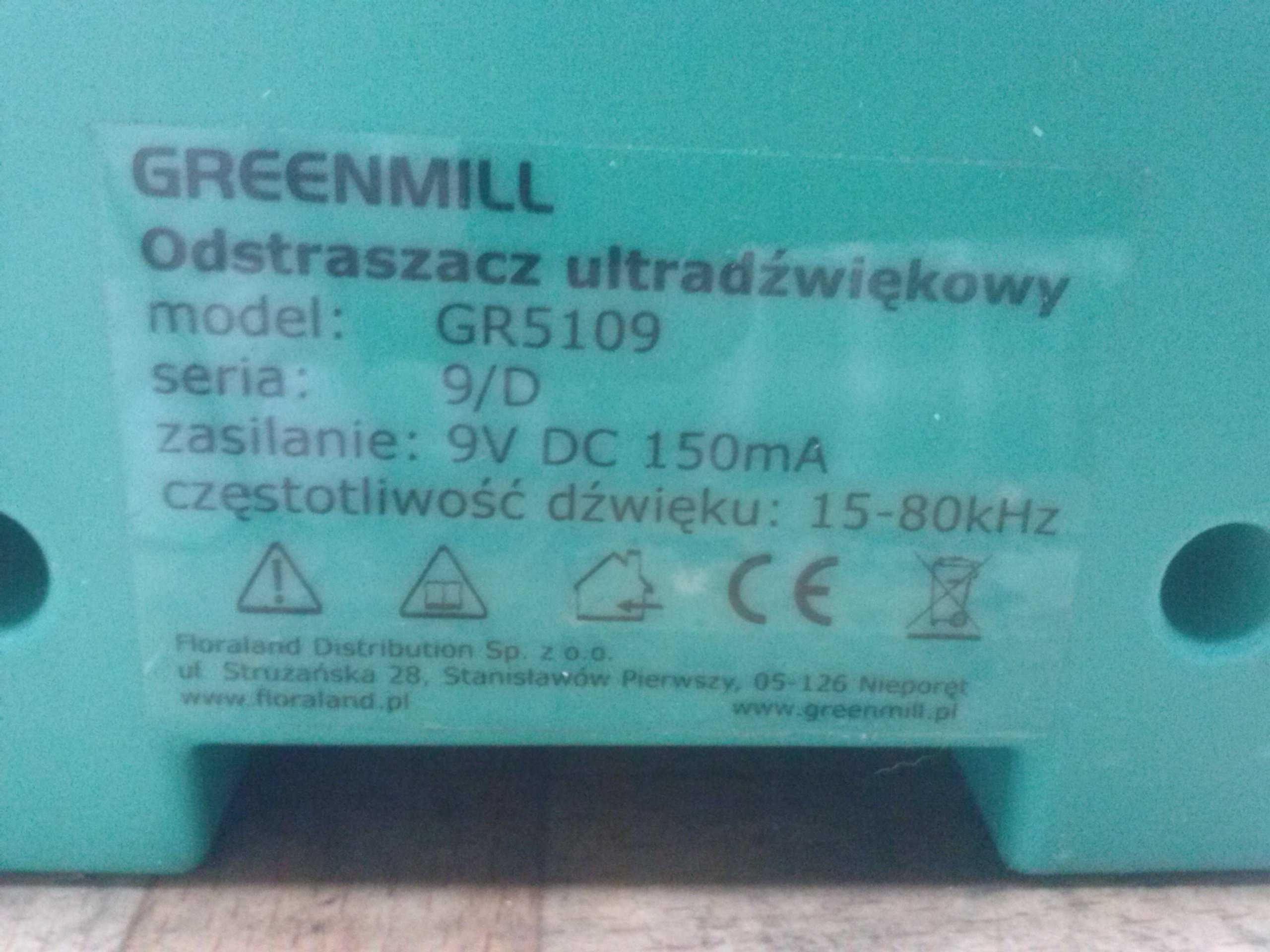 Odstraszacz ultradźwiękowy Greenmill, 15 - 80 kHz, 90 zł.