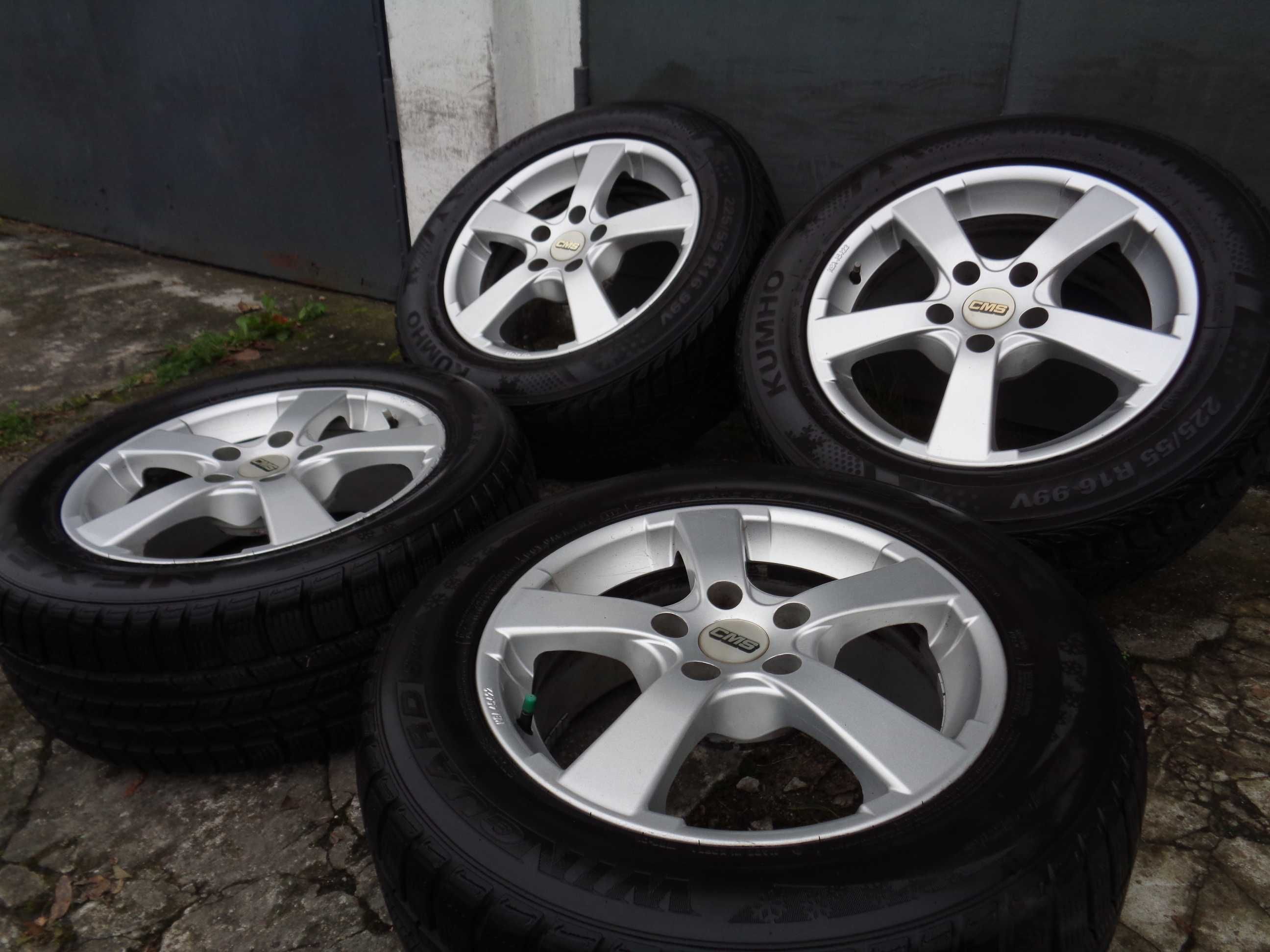 Alufelgi CMS 16 cali 5x112 VW, Audi, Seat, Skoda + opony zimowe 8mm