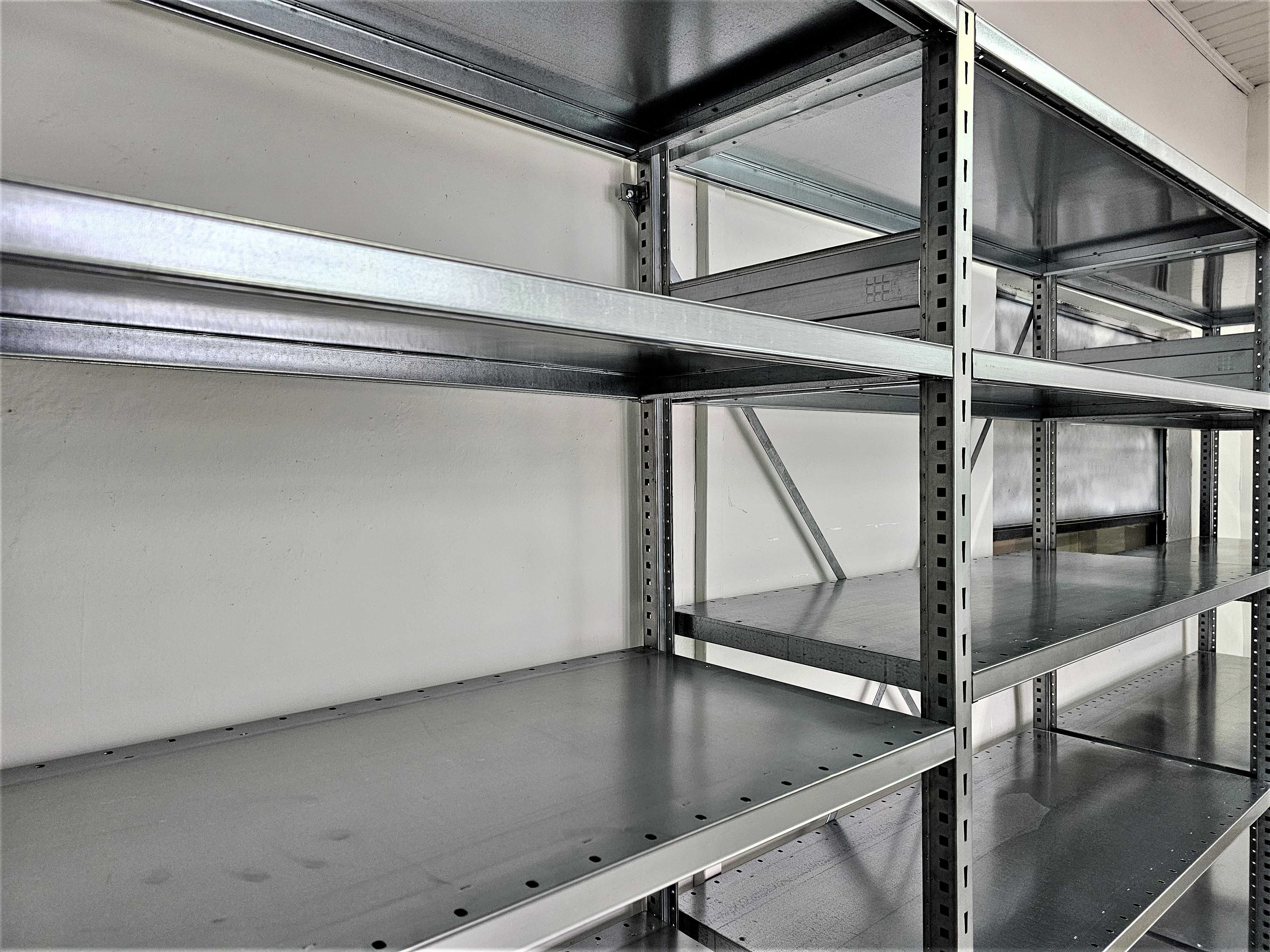 Regał Magazynowy 50x200x400cm/15p Metalowy Ocynk Półka Garaż Piwnica