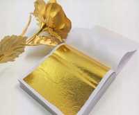 Złote płatki złota folia do decoupage 100szt
