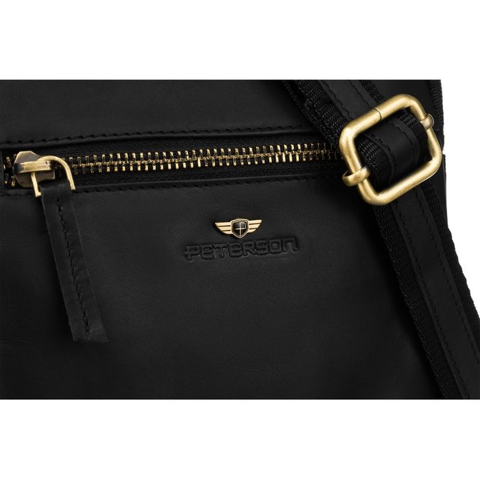 skórzana torebka męska listonoszka na pasku - peterson