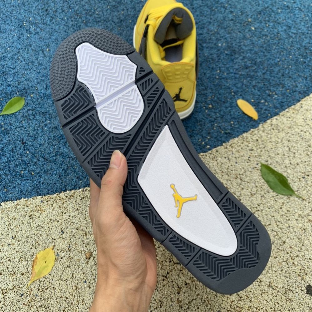 Кросівки Nike Air Jordan 4 Retro Lightning Yellow Джордани жовті ретро