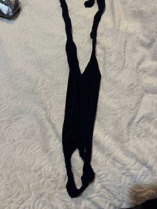 Bodystocking damskie czarne z dziurką body rajstopy