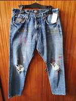 Modne męskie granatowe jeansy Superdry - nowe, z metkami