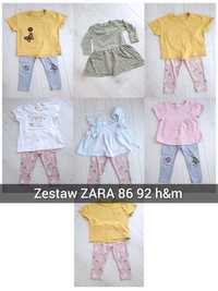 92 86 zara zestaw batyst muslin lato używane wiskoza floral