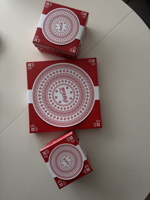 Coca-cola X Bolesławiec Limitowany zestaw (Talerz + miska + kubek)