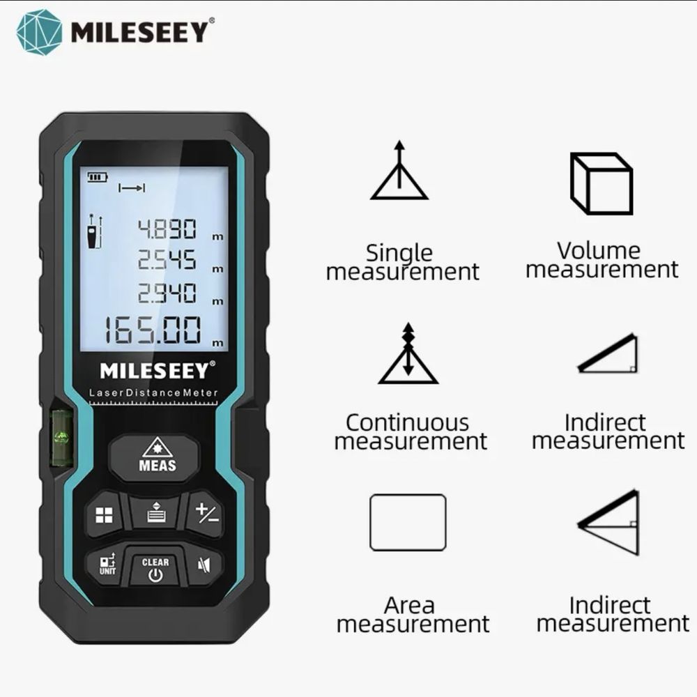 MILESEEY S6 Laser Tape Measure 40M 60M 80M 100M