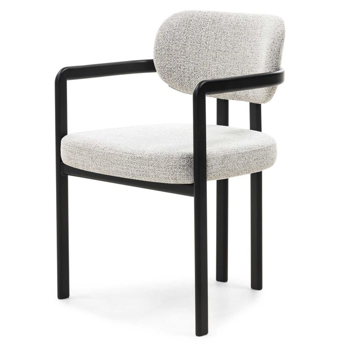 ZZ1908 - Alba, Krzesło tapicerowane, szarobeżowe/czarne