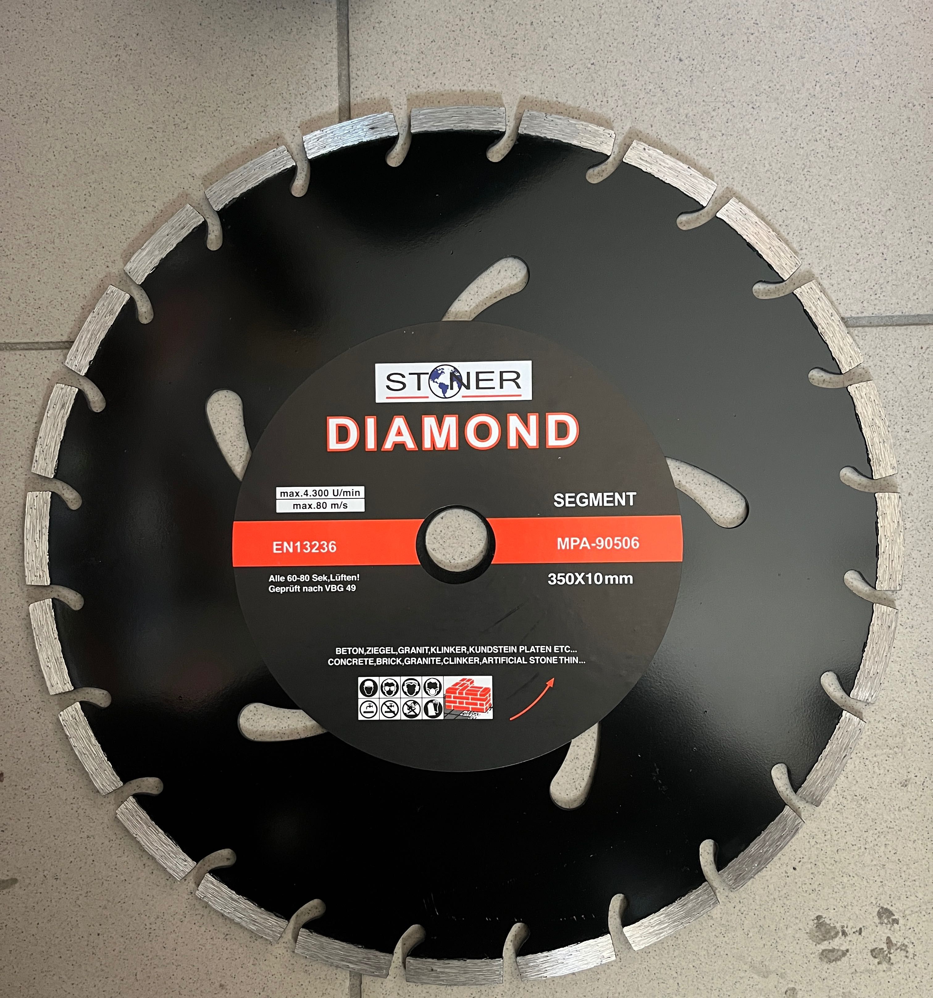 Tarcza diamentowa do cięcia betonu kostki  tnąca kamienia 350 mm