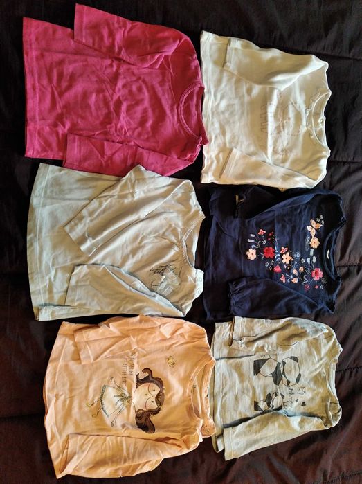 8 lotes de roupa de menina 1-2 anos