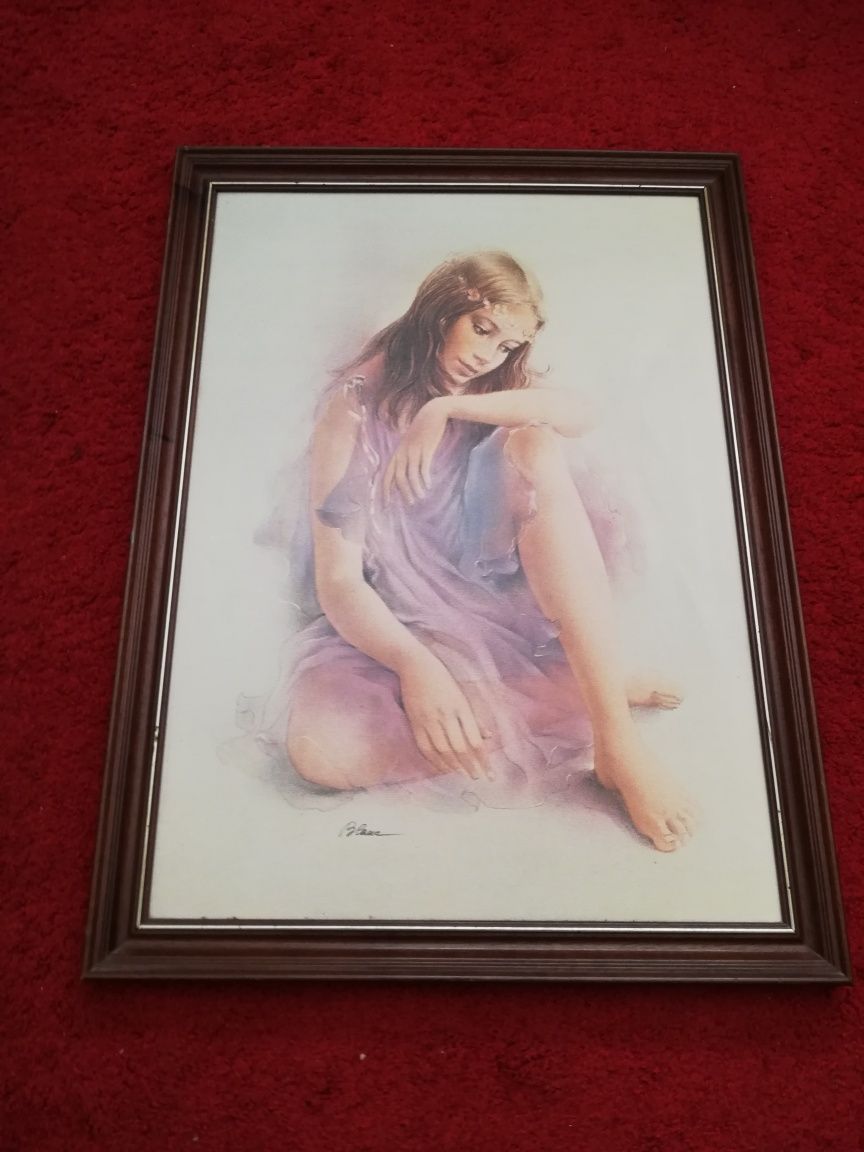 Quadro antigo menina
