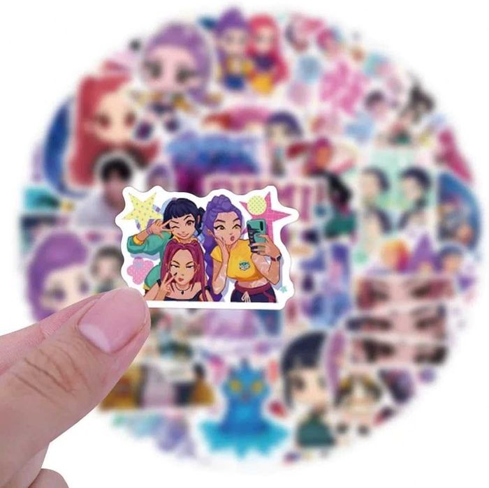 KPOP ŁOWCZYNIE DEMONÓW Naklejki 110 Naklejek Wodoodporne WINYL