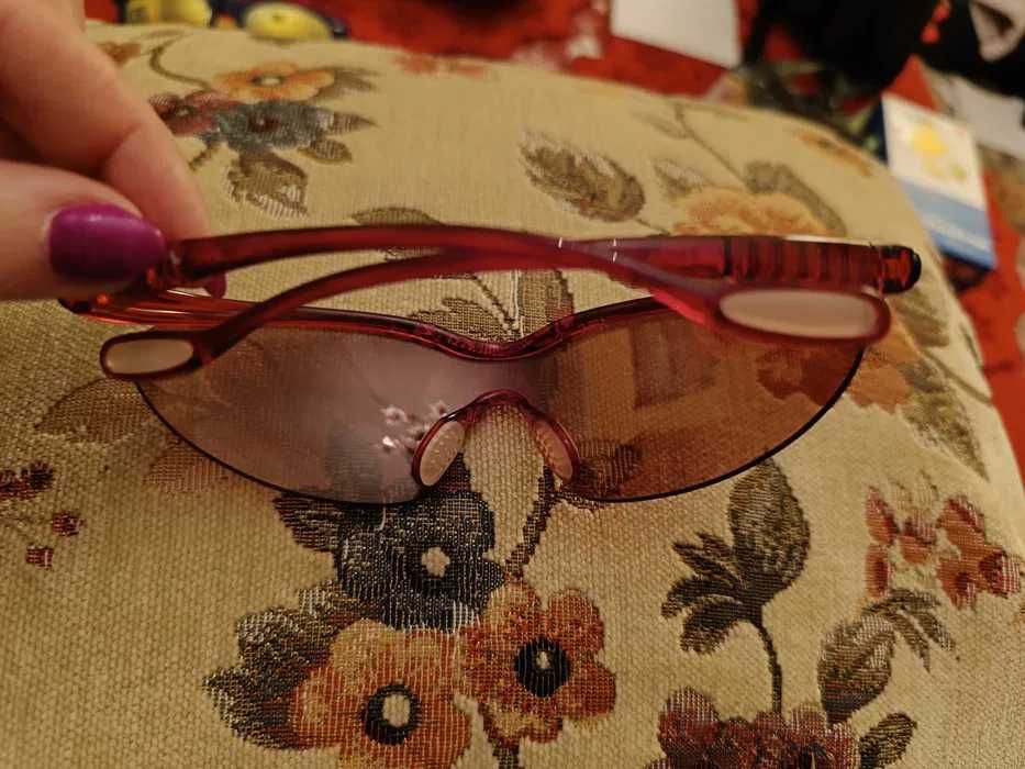Retro okulary na rower, czerwone, lata 90-te, lata 90'