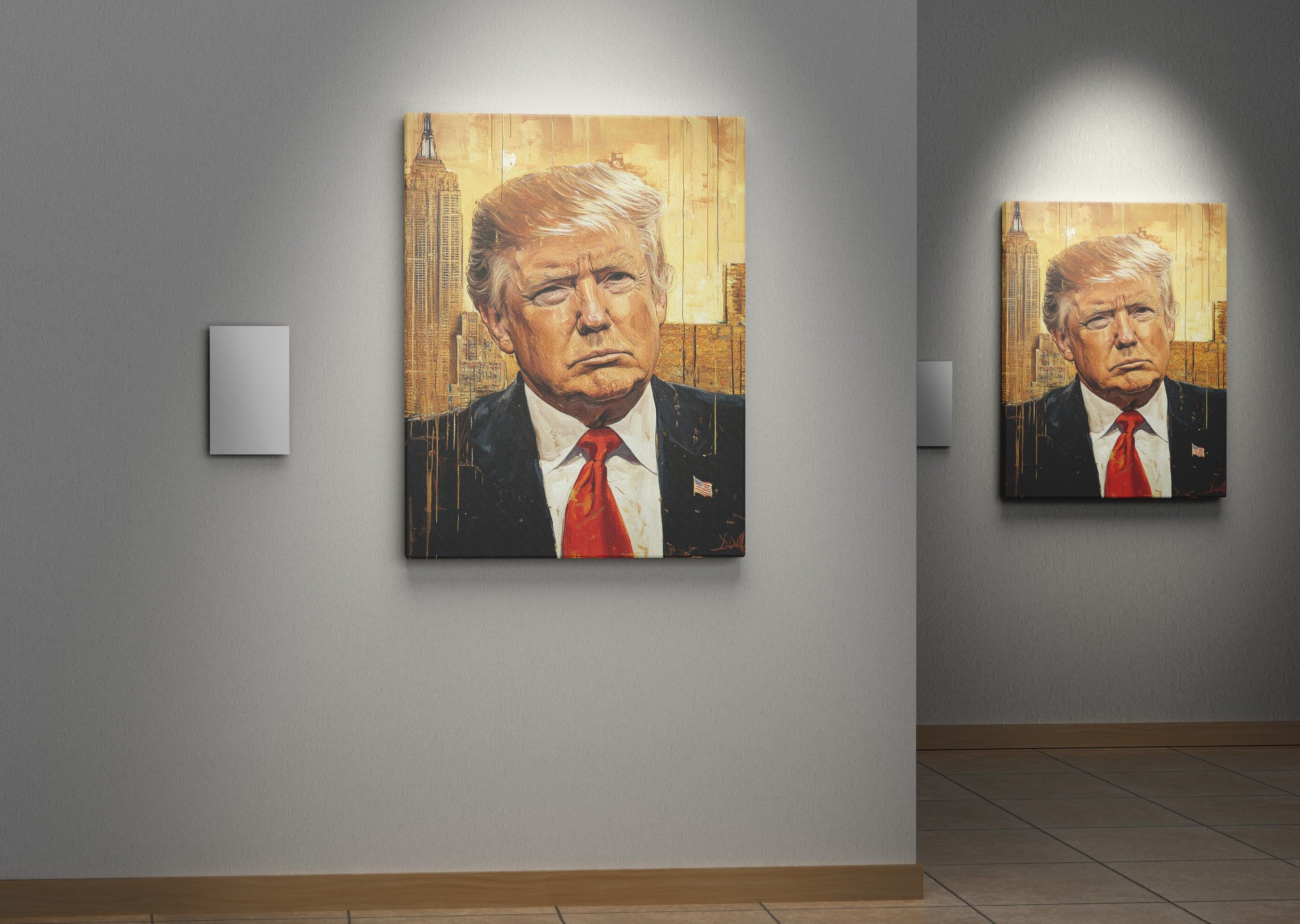 Portret Donalda Trumpa na płótnie 30x40 - Dekoracja do wnętrz