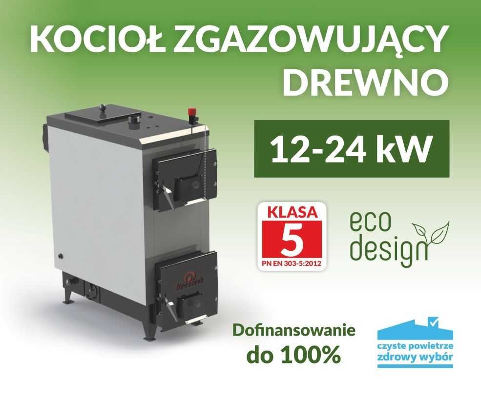 Kocioł, piec SKD 12 - 24kw, nowy, 5 klasa, eco design KRZACZEK