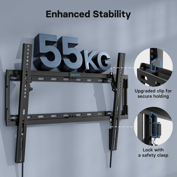 BONTEC Uchwyt ścienny do telewizora 37–80 cali, maks. VESA 600x400 mm