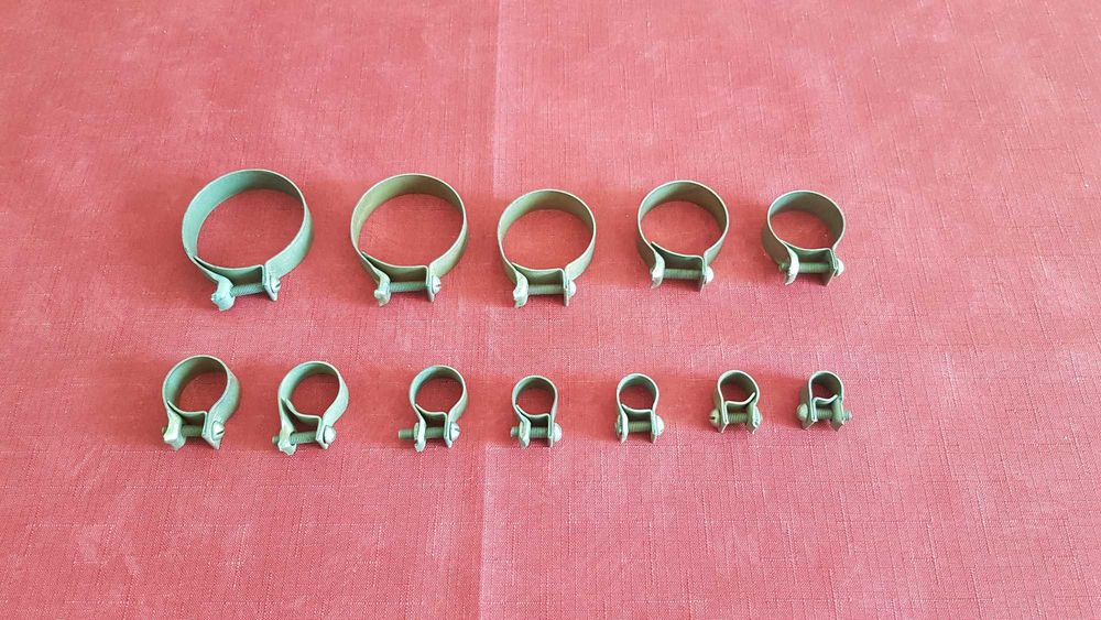 Opaski zaciskowe metalowe 20 szt. Do wyboru (średnica od 12 do 55 mm)