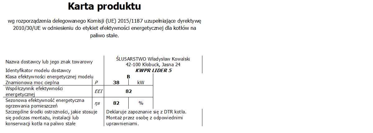 Kocioł Kotły 5 KLASA + ECODESIGN 38 KW z podajnikiem