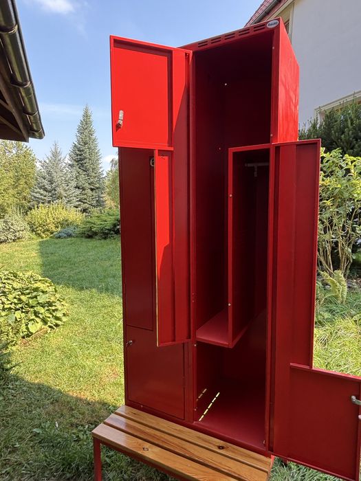 szafka z lawką do szatni 4 boxy BHP metal (2 szt.)