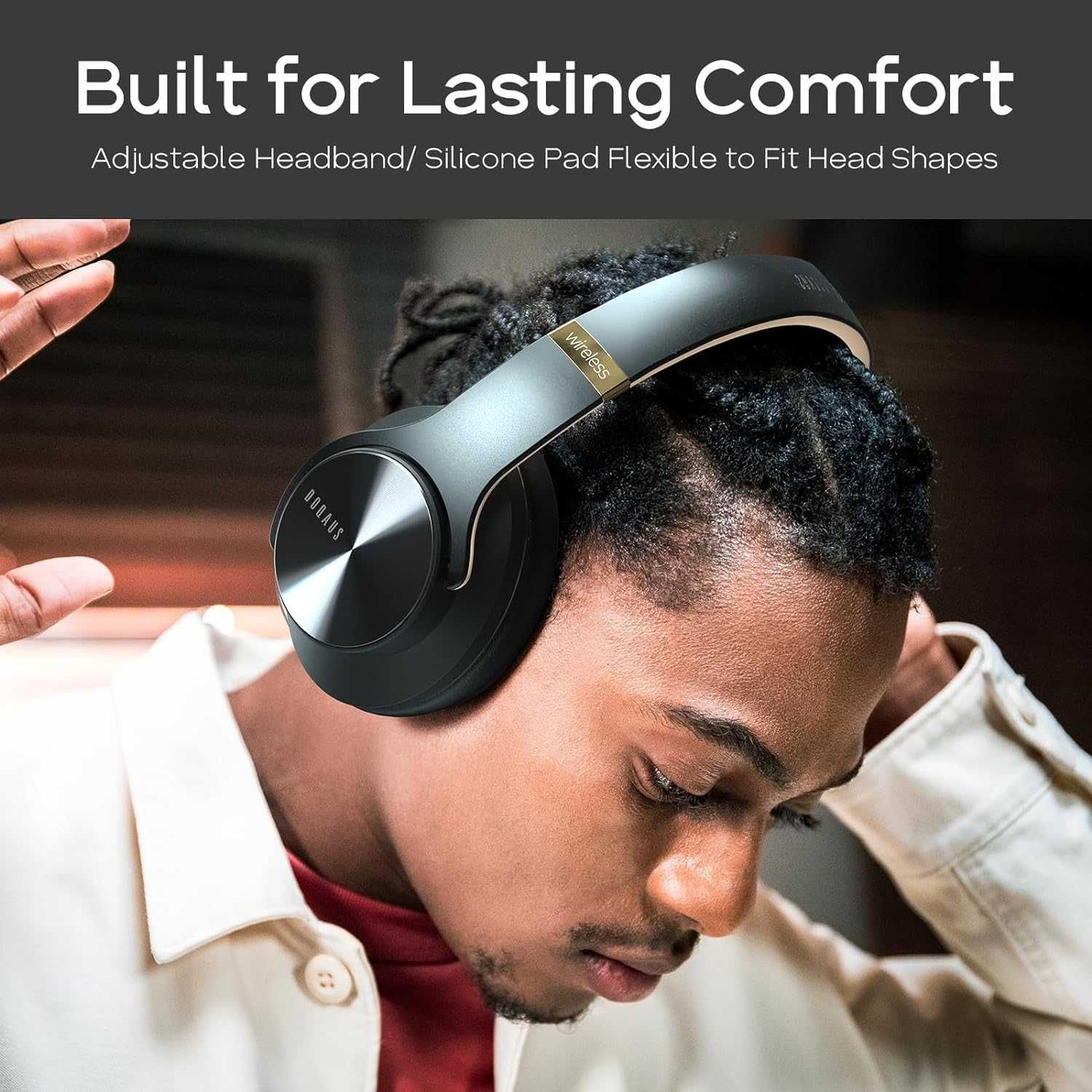 Słuchawki bezprzewodowe nauszne Doqaus Care 1 bluetooth PROWOOD