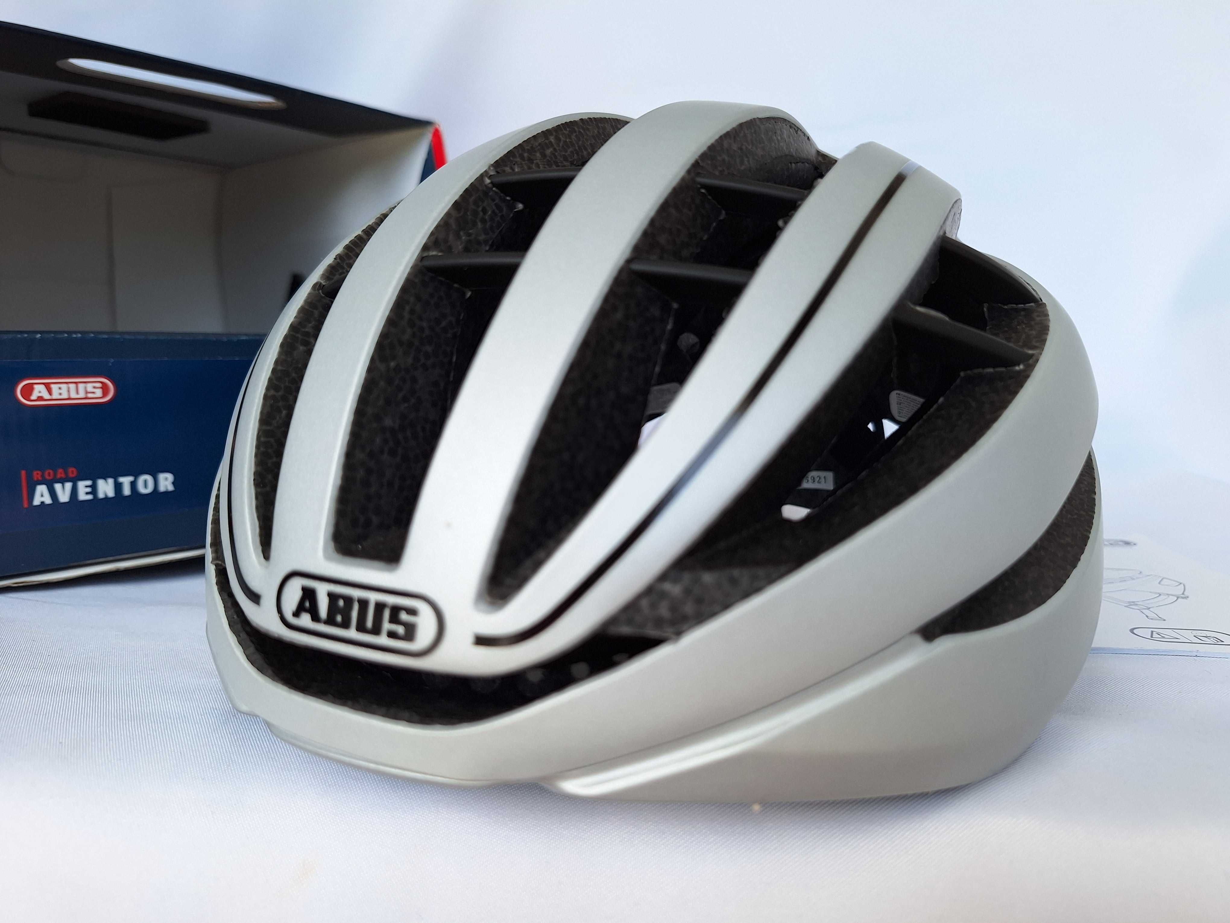 Kask rowerowy Abus Aventor Gleam Silver L 57-61cm