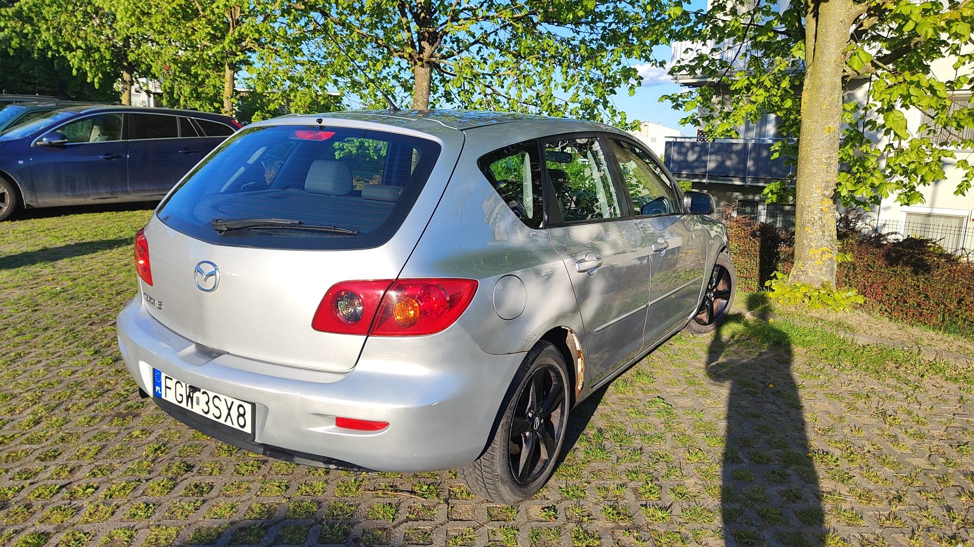 Mazda 3 hatchback 2005 srebrny