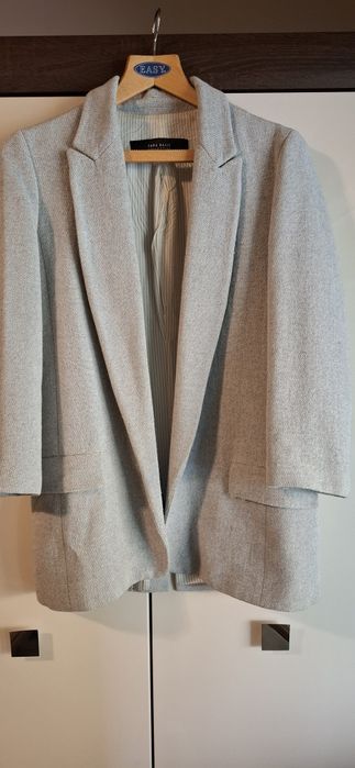 Szaroniebieska marynarka żakiet Zara 36 s