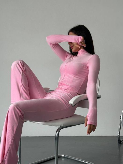 Стильный костюм женский со штанами клеш /костюм жіночий штани кльош