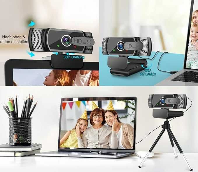 Neefeaer kamera internetowa HD 1080P USB statyw