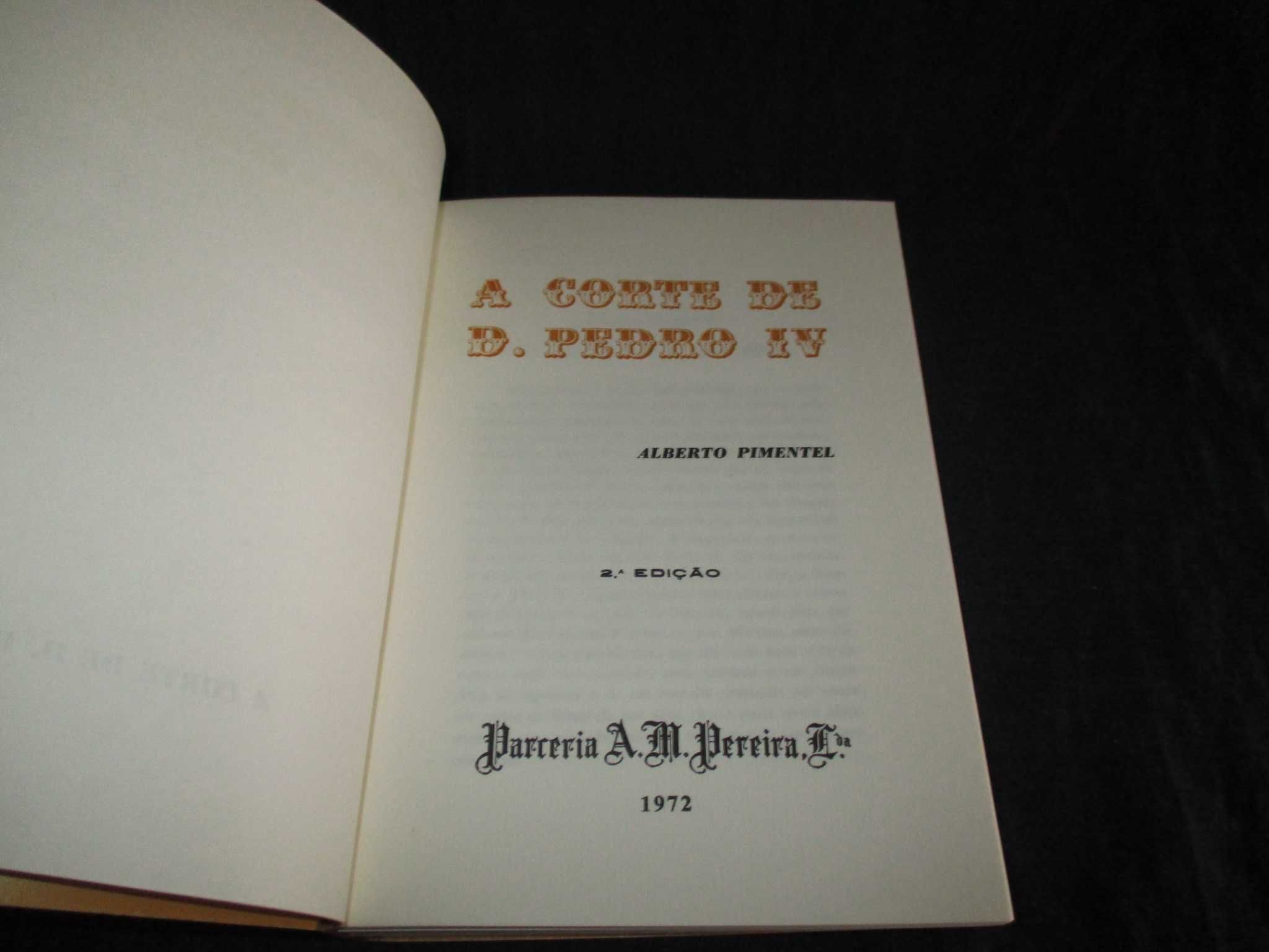 Livro A Corte de D. Pedro IV Alberto Pimentel