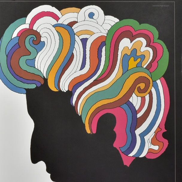 Bob Dylan - poster álbum Greatest Hits 1967 - Milton Glaser