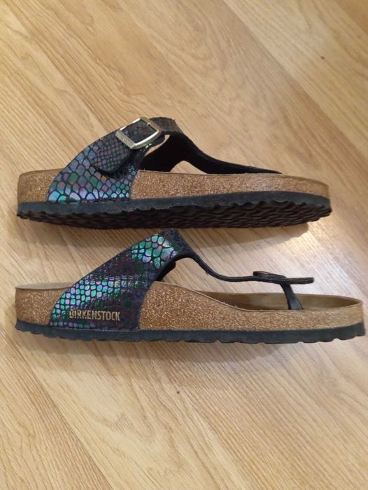 Сандалі Birkenstock Birko Flor Gizeh зі зміїним принтом 41, 26,5 см