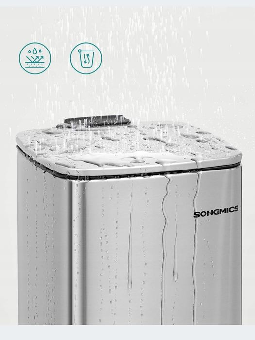 Kosz na śmieci Songmics 6 l srebrny