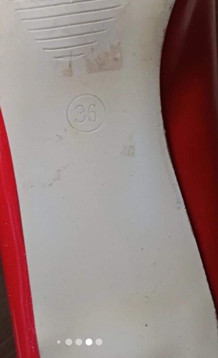 Czerwone lakierowane szpilki Yes Mile for Lady r 36 obcas 7cm czółenka