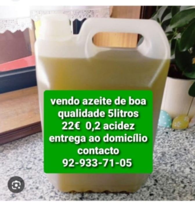 Vendo azeite de boa qualidade faço entregas ao domicilio